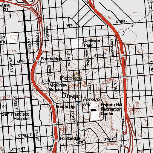 Topographic Map of Victoria Mews, CA
