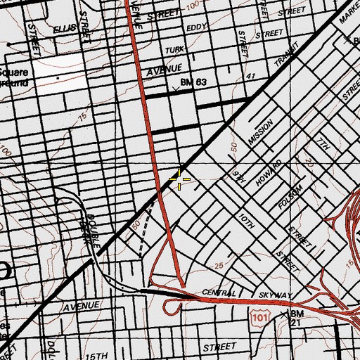 Topographic Map of Heald Business College, CA