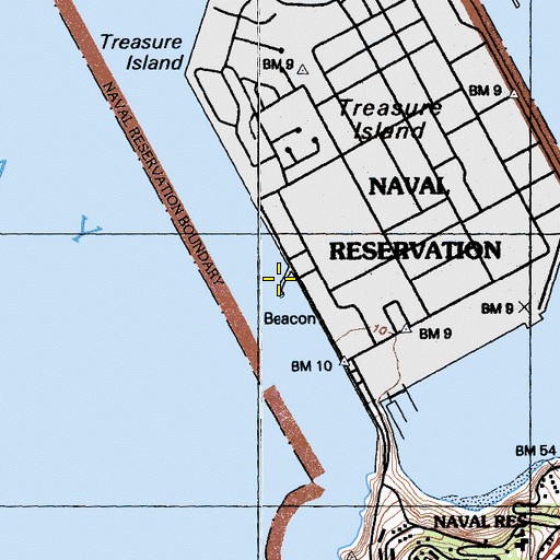 Topographic Map of Pier 23, CA