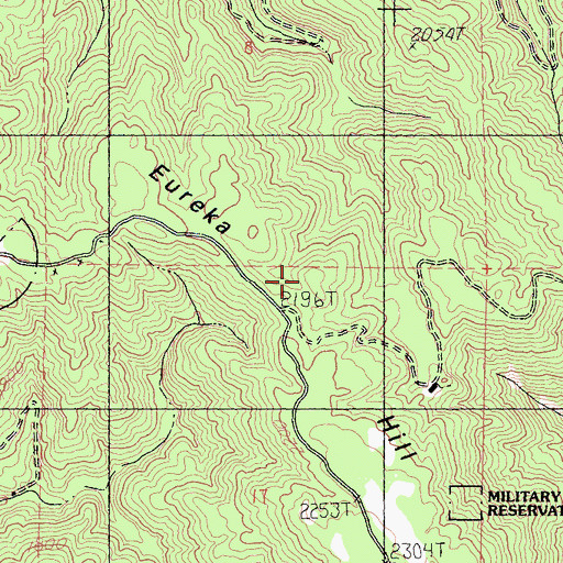 Topographic Map of Eureka Hill, CA