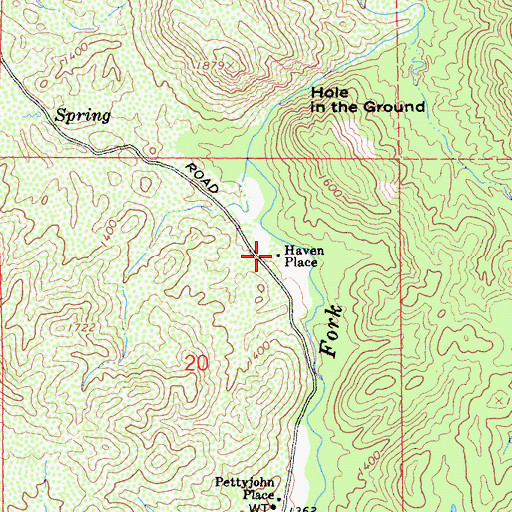 Topographic Map of Haven Place, CA