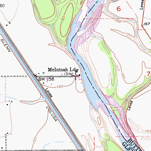 Topographic Map of McIntosh Landing, CA