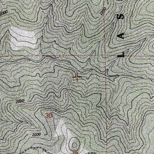 Topographic Map of P-38 Crossing, CA