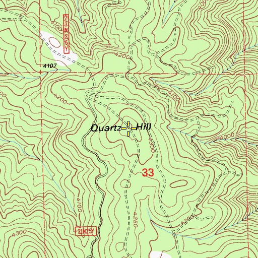 Topographic Map of Quartz Hill, CA