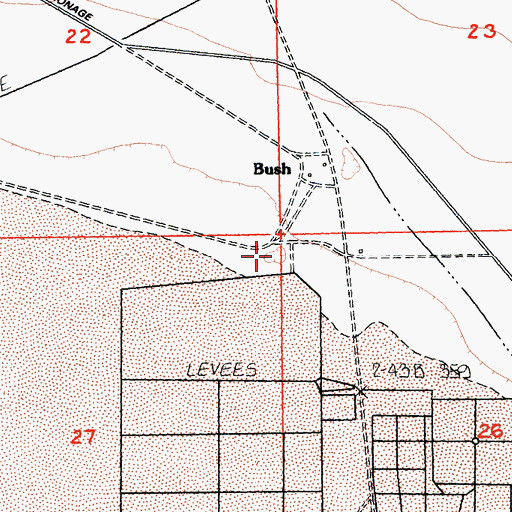 Topographic Map of Bush, CA
