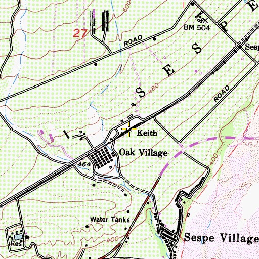 Topographic Map of Keith, CA