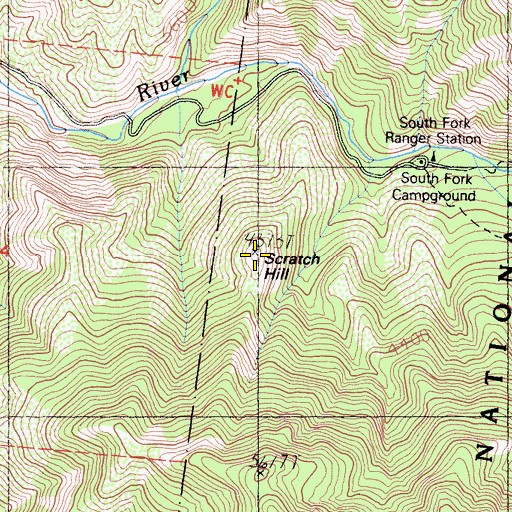 Topographic Map of Scratch Hill, CA