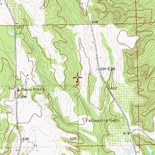Topographic Map of Midway Division, AL