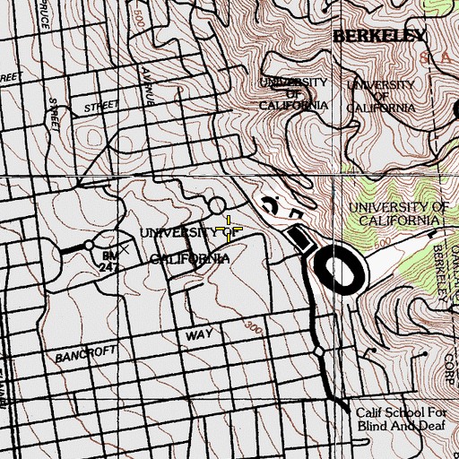 Topographic Map of Giauque Hall, CA