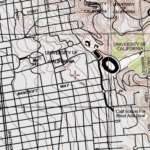 Topographic Map of Kroeber Hall, CA