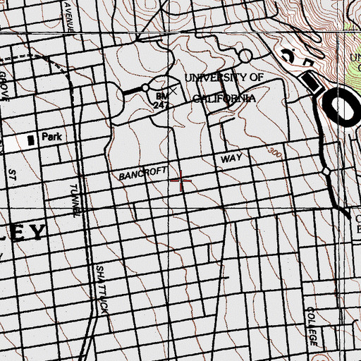 Topographic Map of Spens-Black Hall, CA