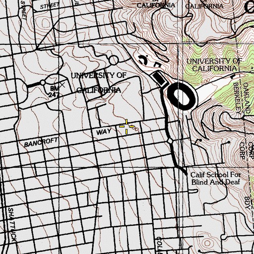 Topographic Map of University Art Museum, CA