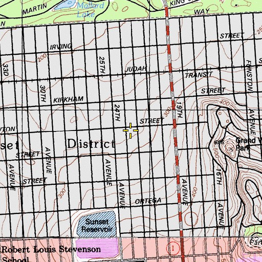 Topographic Map of The Church of Jesus Christ of Latter Day Saints, CA