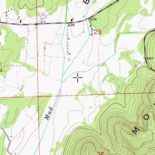 Topographic Map of Cedar Bluff-Gaylesville Division, AL