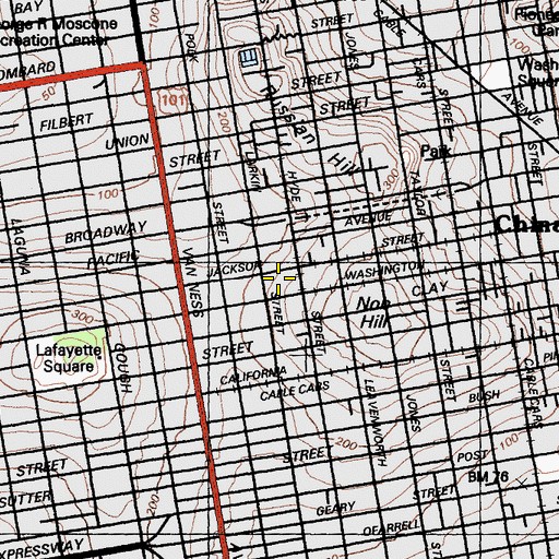 Topographic Map of Spring Valley Elementary School, CA