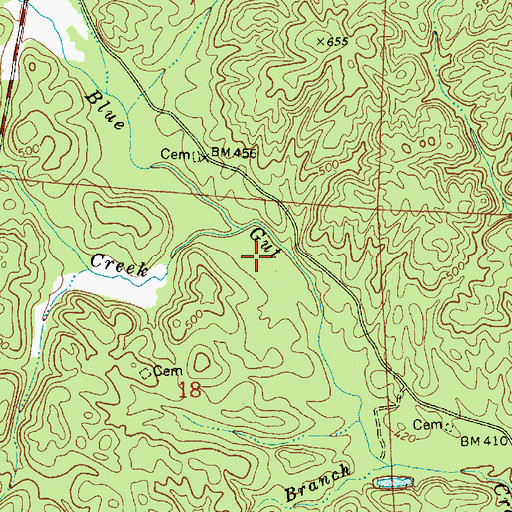 Topographic Map of Mineral Springs Division, AL