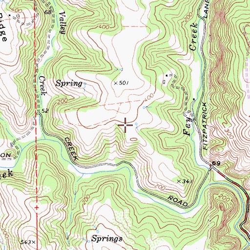 Topographic Map of Mud Spring, CA