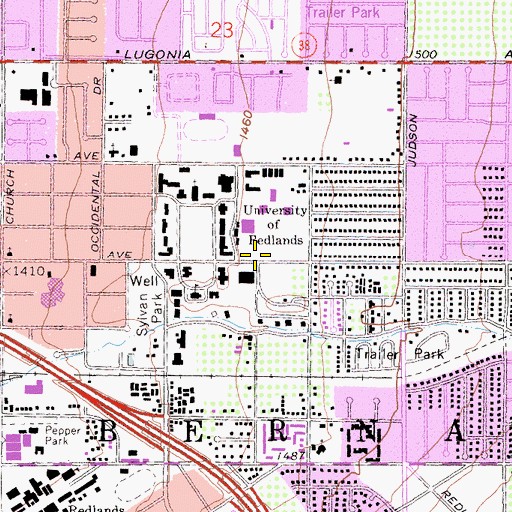 Topographic Map of Richard C and Virginia M Hunsaker University Center, CA