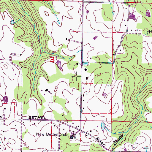 Topographic Map of Littleville Division, AL
