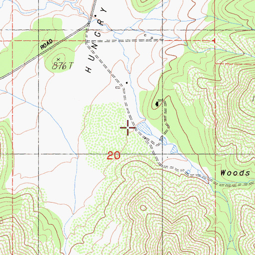 Topographic Map of Woods Gulch, CA