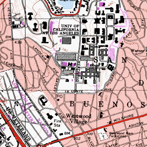 Topographic Map of Reed Institute, CA