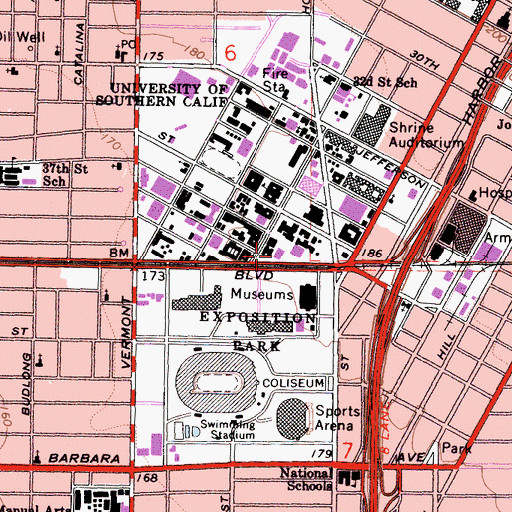 Topographic Map of Crocker Plaza, CA