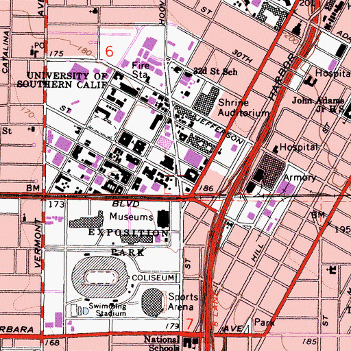 Topographic Map of David X Marks Hall, CA