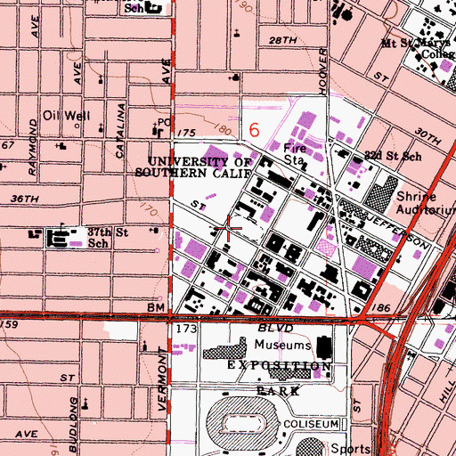 Topographic Map of Dean Bartlett Cromwell Field, CA