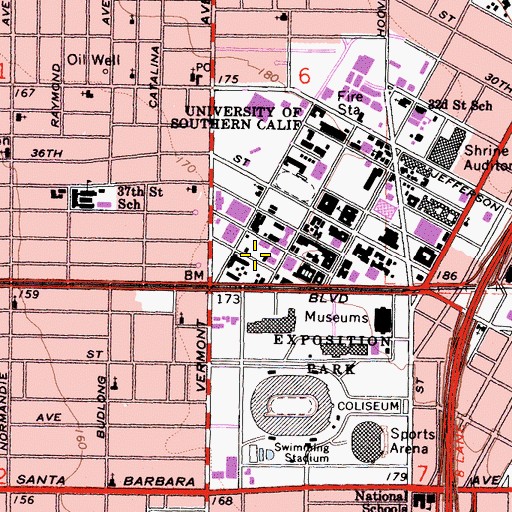 Topographic Map of Henry Salvatori Computer Science Center, CA