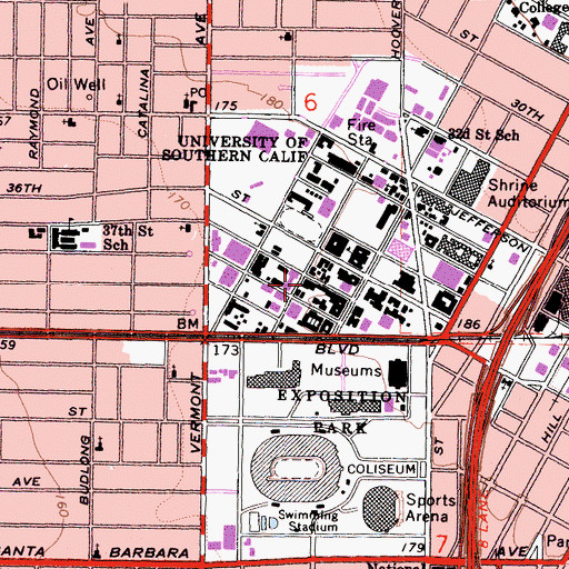 Topographic Map of Robert Glenn Rapp Engineering Research Building, CA