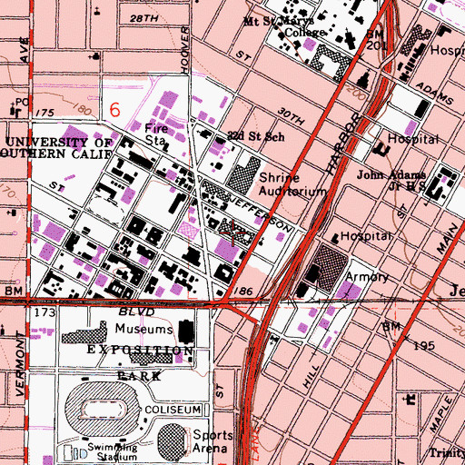 Topographic Map of University Hall, CA