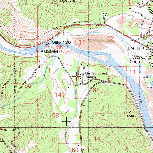 Topographic Map of Grider Creek Ranch, CA