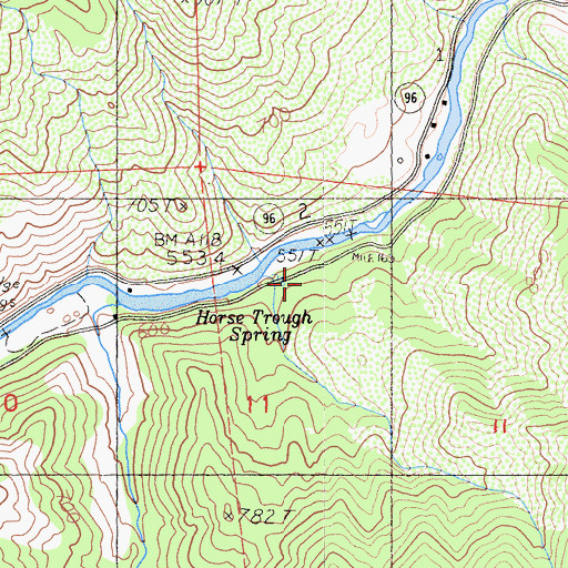 Topographic Map of Horse Trough Spring, CA
