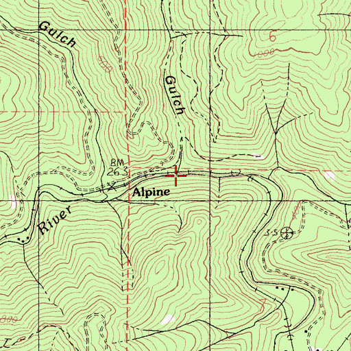 Topographic Map of Alpine, CA