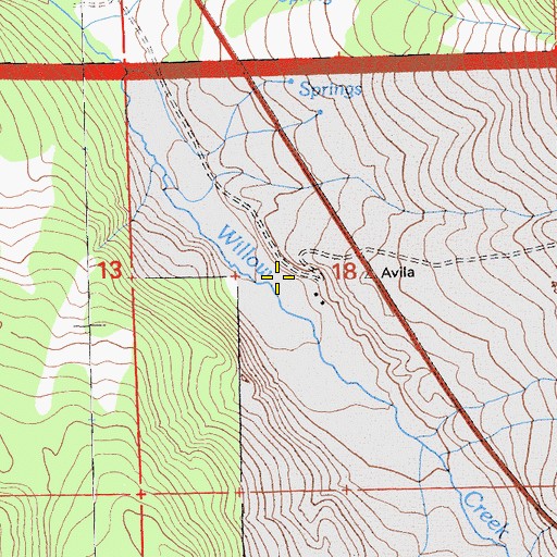 Topographic Map of Avila Place, CA