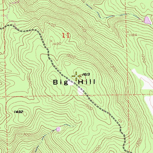 Topographic Map of Big Hill, CA