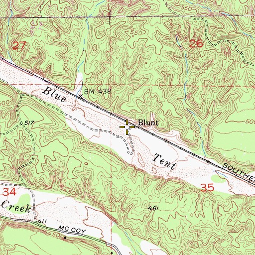 Topographic Map of Blunt, CA