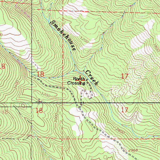 Topographic Map of Booth Crossing, CA