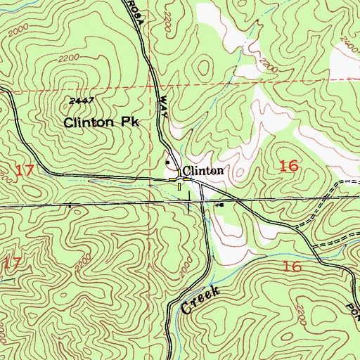 Topographic Map of Clinton, CA
