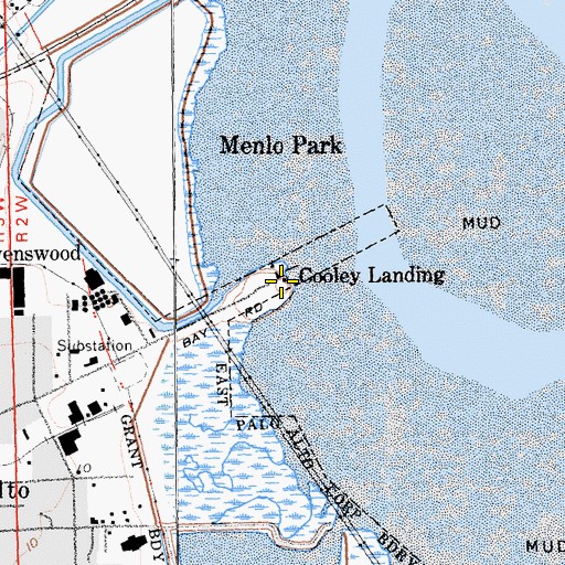 Topographic Map of Cooley Landing, CA