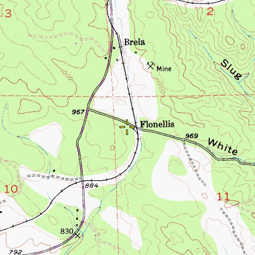 Topographic Map of Flonellis, CA