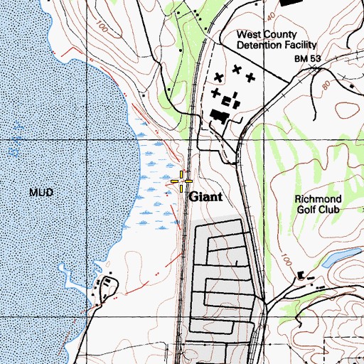 Topographic Map of Giant, CA