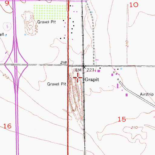 Topographic Map of Grapit, CA