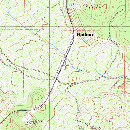 Topographic Map of Hotlum, CA