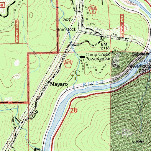 Topographic Map of Mayaro, CA