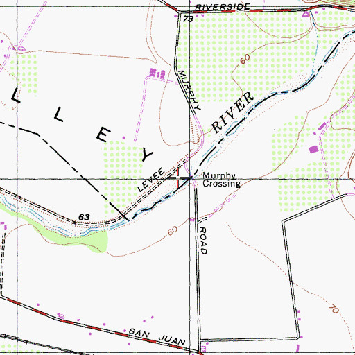 Topographic Map of Murphy Crossing, CA