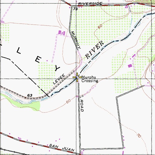 Topographic Map of Murphy Crossing, CA