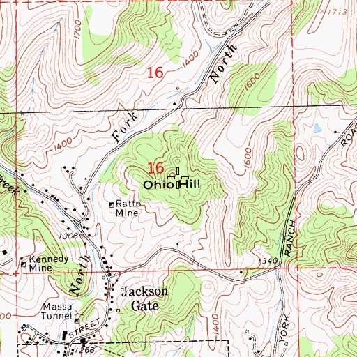 Topographic Map of Ohio Hill, CA
