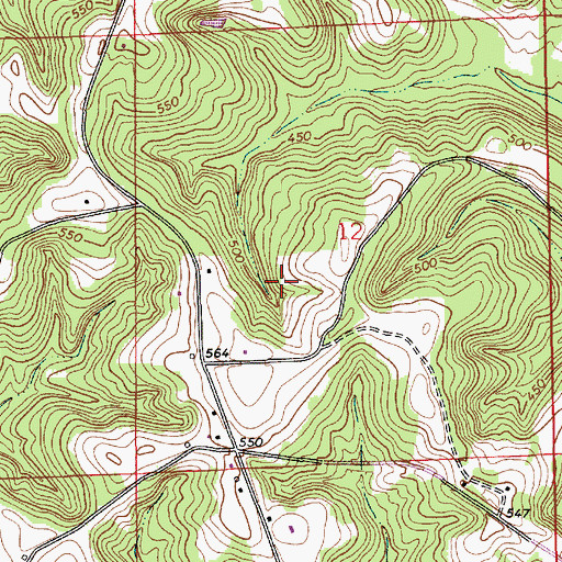 Topographic Map of Goshen-Shady Grove Division, AL