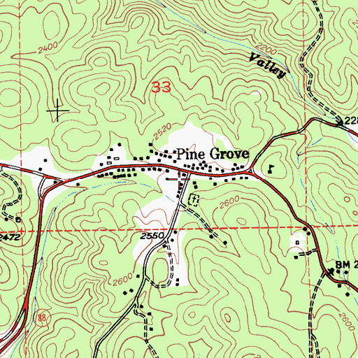 Topographic Map of Pine Grove, CA